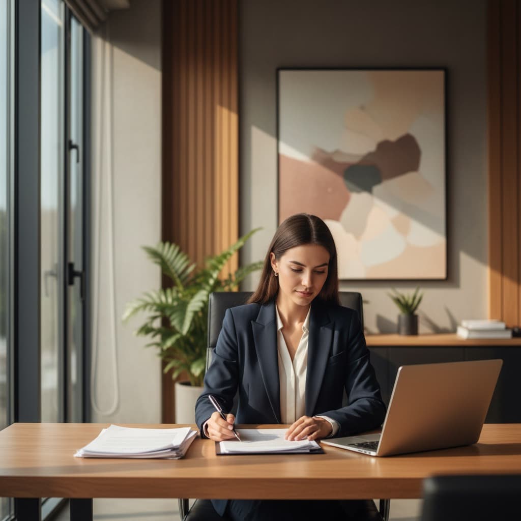 Professional in business attire